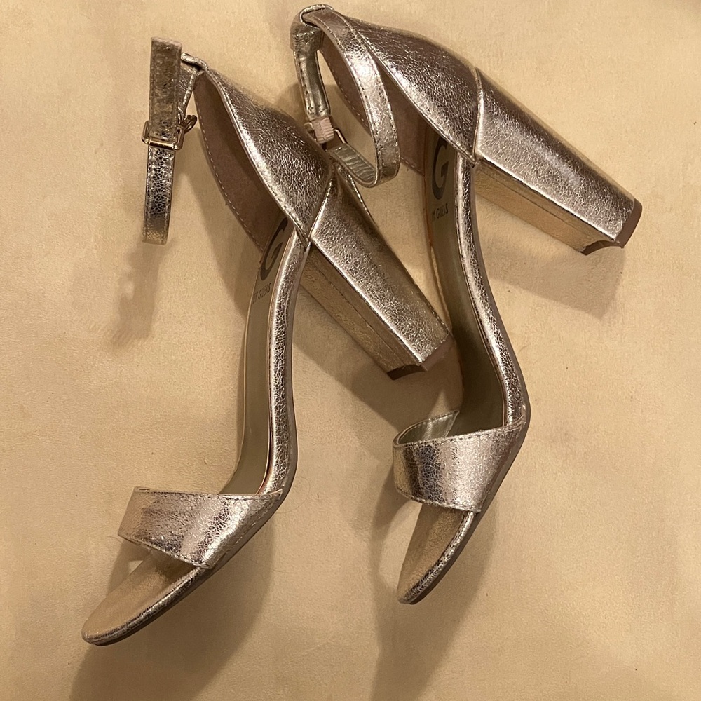 G by Guess Women's Gold Metallic Heels
